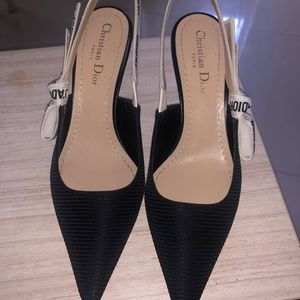 Dior J’dior sling back black technical fabric